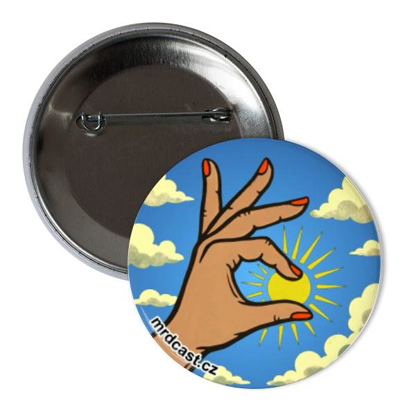 Odznáček  s potiskem Malé Radosti Dne na placce